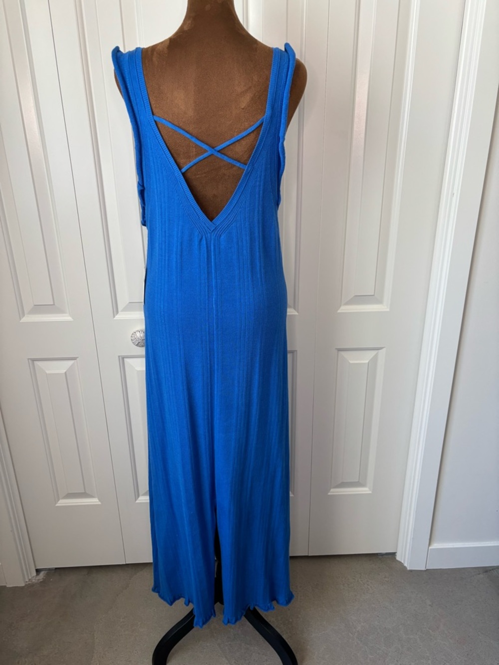 Anthropologie Daily Practice Azure Sapphire Knit midi DRESS Large - NWT $128 - Picture 9 of 16